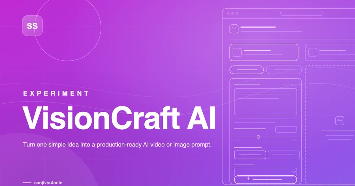 VisionCraft AI: Turning One Idea Into a Prompt You Can Actually Use